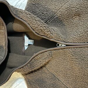 Women's Costco Cozy chocolate Brown Teddy Jacket size small